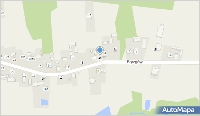 Bryzgów, Bryzgów, 4a, mapa Bryzgów