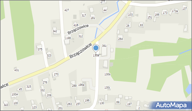 Brzączowice, Brzączowice, 130a, mapa Brzączowice