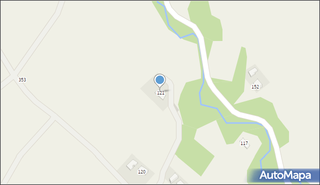 Brzana, Brzana, 121, mapa Brzana