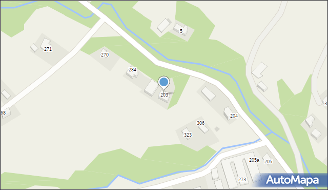 Brzana, Brzana, 203, mapa Brzana