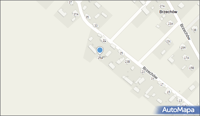 Brzechów, Brzechów, 25a, mapa Brzechów