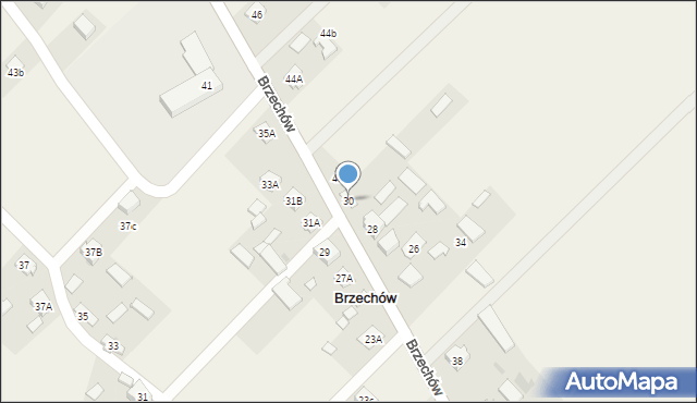 Brzechów, Brzechów, 30, mapa Brzechów
