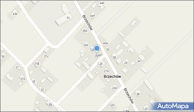 Brzechów, Brzechów, 31A, mapa Brzechów