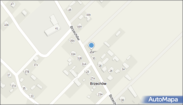 Brzechów, Brzechów, 40A, mapa Brzechów