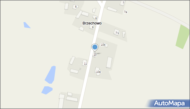 Brzechowo, Brzechowo, 10, mapa Brzechowo