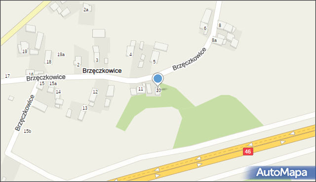 Brzęczkowice, Brzęczkowice, 10, mapa Brzęczkowice