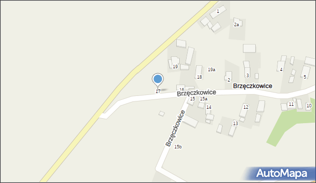 Brzęczkowice, Brzęczkowice, 17, mapa Brzęczkowice