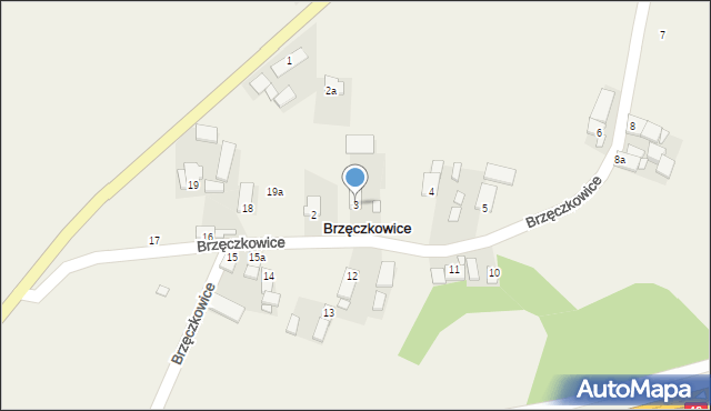 Brzęczkowice, Brzęczkowice, 3, mapa Brzęczkowice