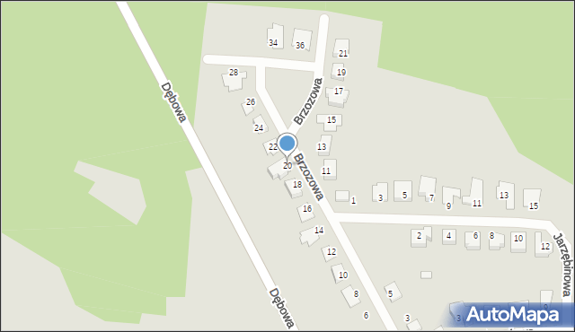 Brzeg Dolny, Brzozowa, 20, mapa Brzeg Dolny