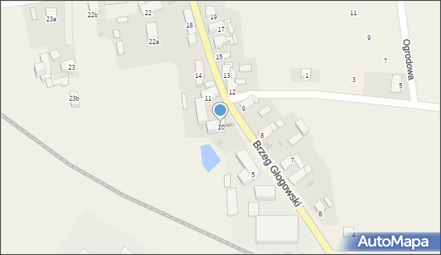 Brzeg Głogowski, Brzeg Głogowski, 10, mapa Brzeg Głogowski