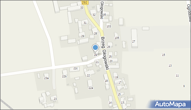 Brzeg Głogowski, Brzeg Głogowski, 24, mapa Brzeg Głogowski