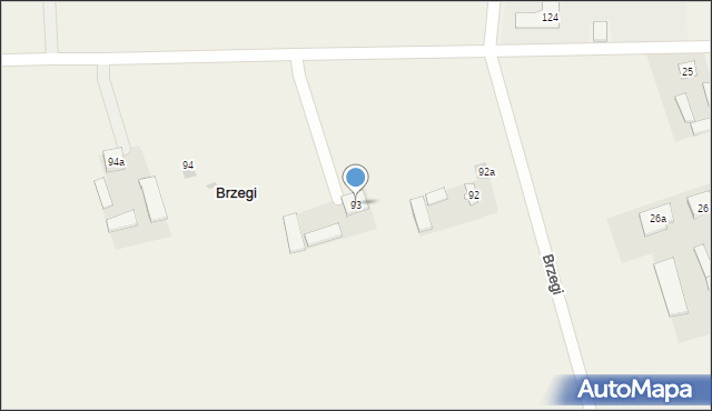 Brzegi, Brzegi, 93, mapa Brzegi