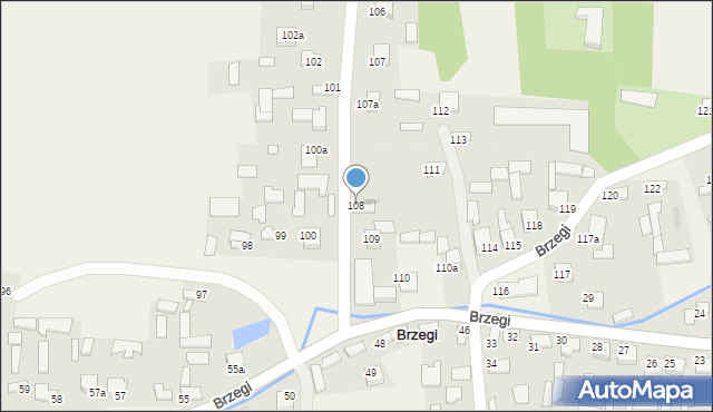 Brzegi, Brzegi, 108, mapa Brzegi