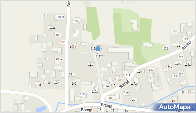 Brzegi, Brzegi, 113, mapa Brzegi