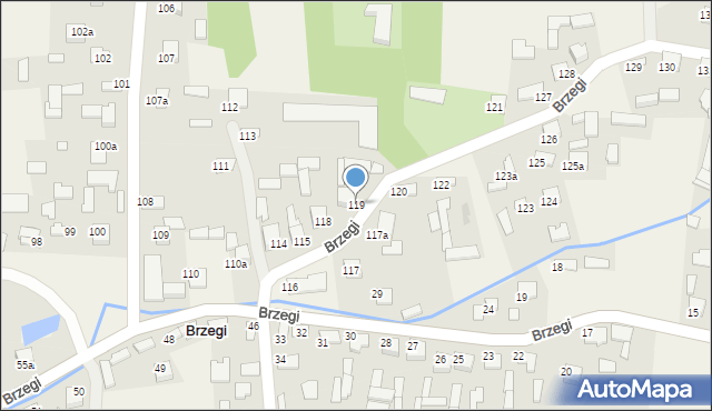 Brzegi, Brzegi, 119, mapa Brzegi