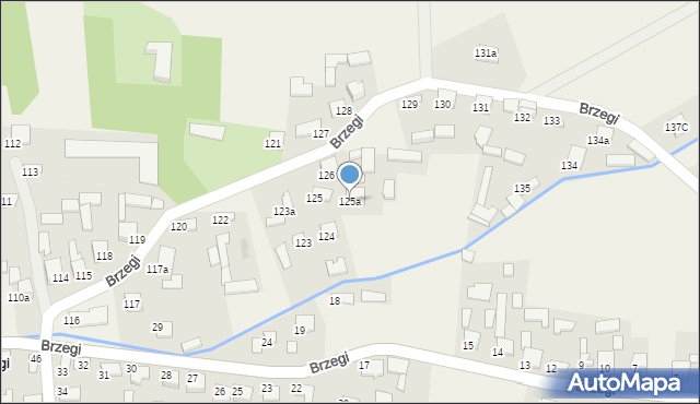 Brzegi, Brzegi, 125a, mapa Brzegi