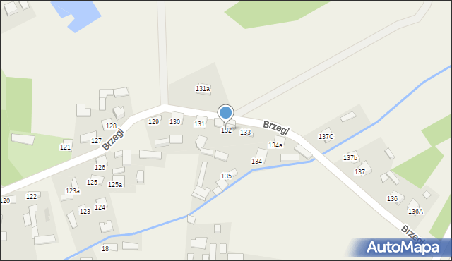 Brzegi, Brzegi, 132, mapa Brzegi