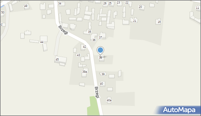 Brzegi, Brzegi, 38, mapa Brzegi