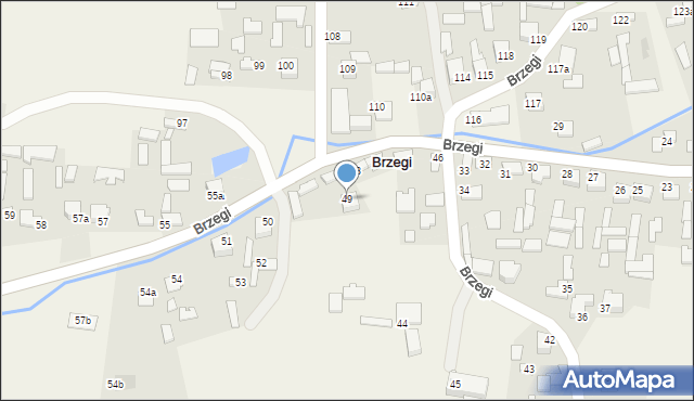 Brzegi, Brzegi, 49, mapa Brzegi