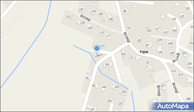 Brzegi, Brzegi, 135, mapa Brzegi
