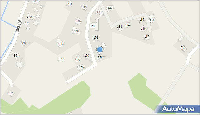 Brzegi, Brzegi, 156, mapa Brzegi