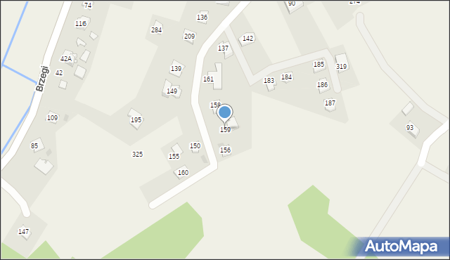 Brzegi, Brzegi, 159, mapa Brzegi
