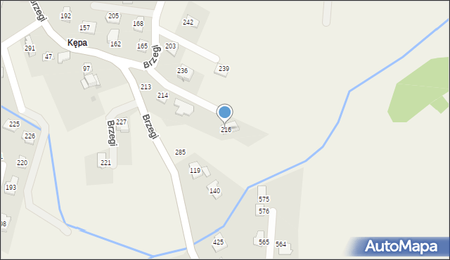 Brzegi, Brzegi, 216, mapa Brzegi