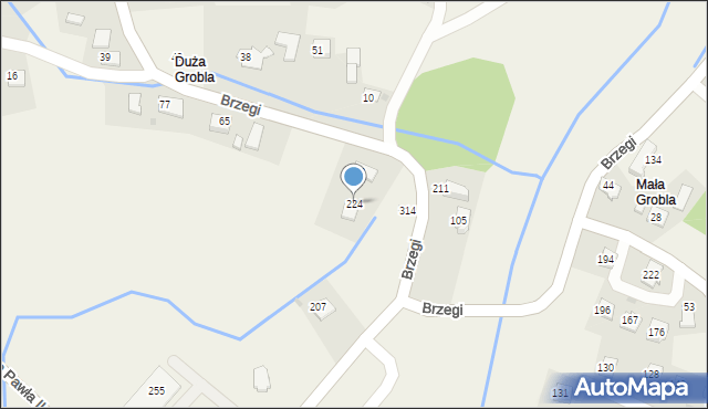 Brzegi, Brzegi, 224, mapa Brzegi