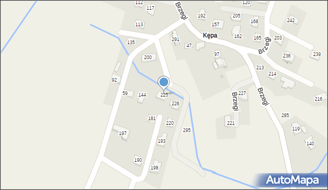 Brzegi, Brzegi, 225, mapa Brzegi
