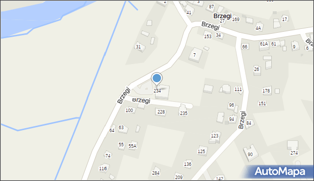 Brzegi, Brzegi, 234, mapa Brzegi