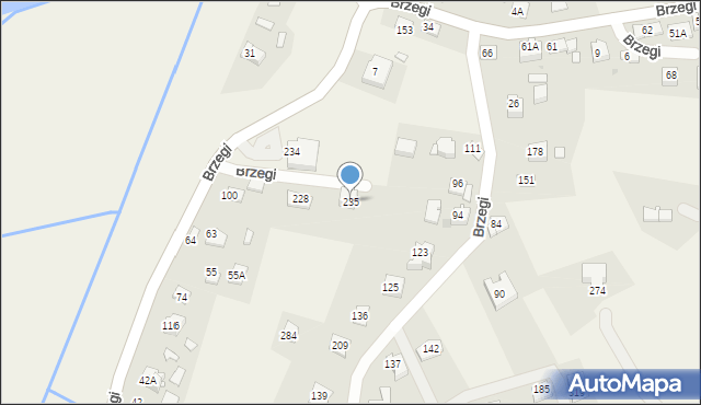 Brzegi, Brzegi, 235, mapa Brzegi