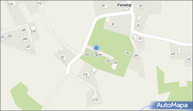 Brzegi, Brzegi, 281, mapa Brzegi