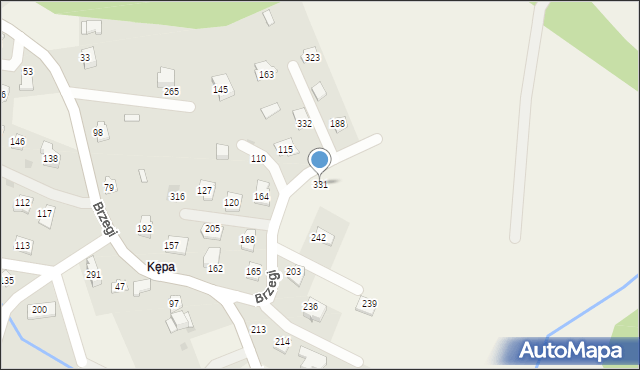 Brzegi, Brzegi, 331, mapa Brzegi