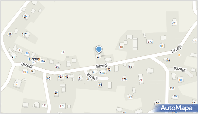 Brzegi, Brzegi, 49, mapa Brzegi