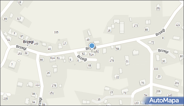 Brzegi, Brzegi, 52A, mapa Brzegi