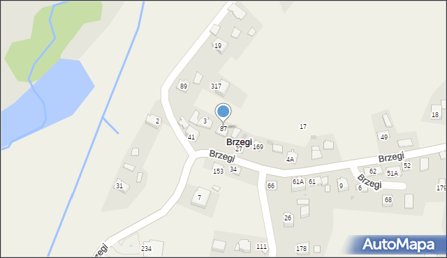 Brzegi, Brzegi, 87, mapa Brzegi