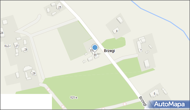Brzegi, Brzegi, 30, mapa Brzegi