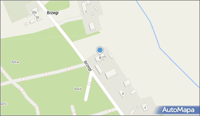 Brzegi, Brzegi, 6, mapa Brzegi