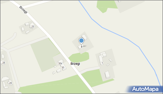 Brzegi, Brzegi, 8, mapa Brzegi