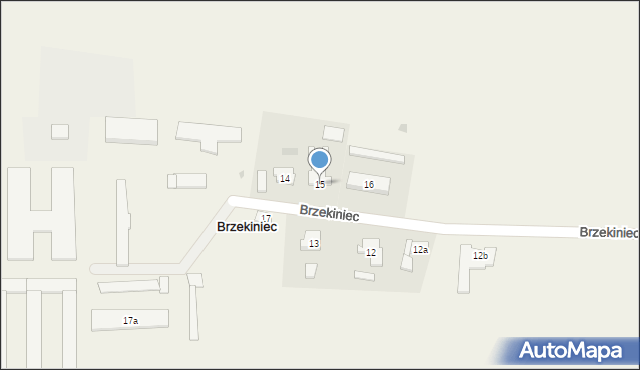 Brzekiniec, Brzekiniec, 15, mapa Brzekiniec