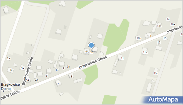 Brzękowice Dolne, Brzękowice Dolne, 10, mapa Brzękowice Dolne