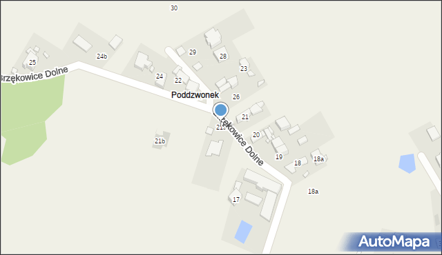 Brzękowice Dolne, Brzękowice Dolne, 21a, mapa Brzękowice Dolne