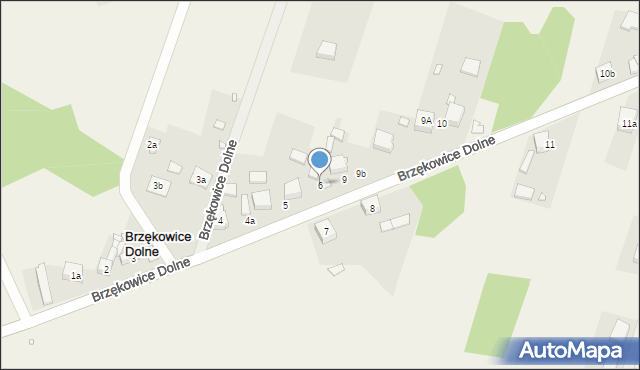 Brzękowice Dolne, Brzękowice Dolne, 6, mapa Brzękowice Dolne