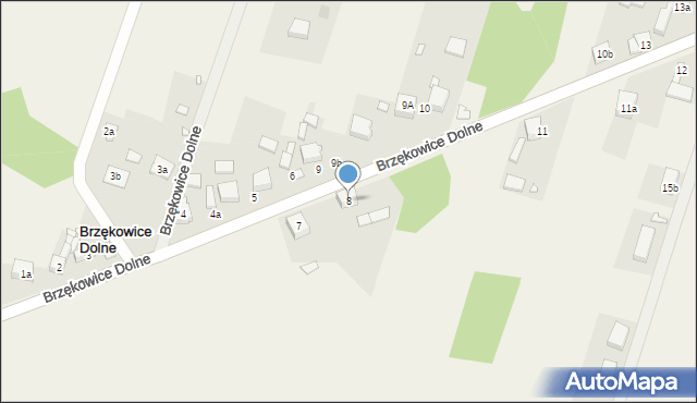 Brzękowice Dolne, Brzękowice Dolne, 8, mapa Brzękowice Dolne