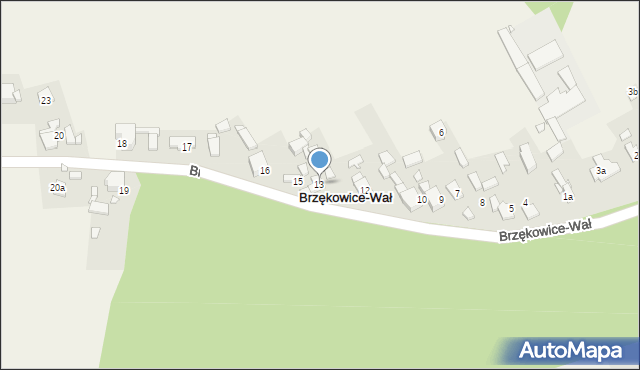 Brzękowice-Wał, Brzękowice-Wał, 13, mapa Brzękowice-Wał