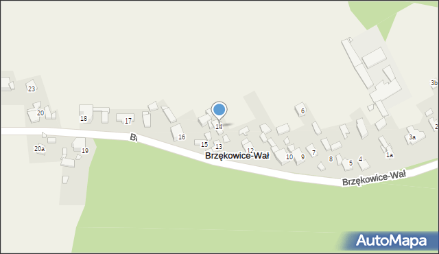 Brzękowice-Wał, Brzękowice-Wał, 14, mapa Brzękowice-Wał