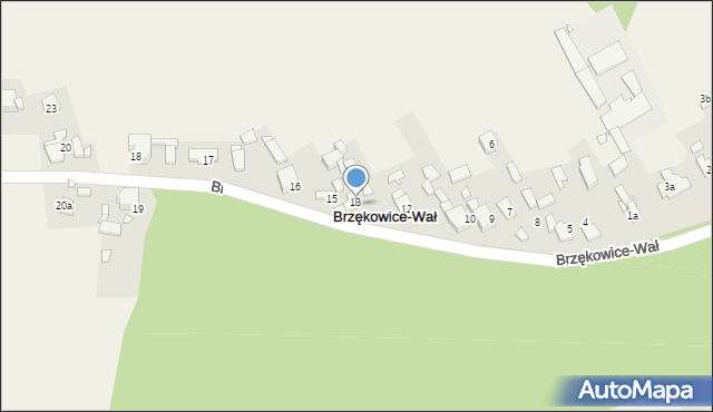 Brzękowice-Wał, Brzękowice-Wał, 14a, mapa Brzękowice-Wał