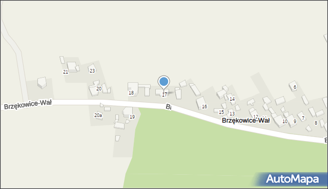 Brzękowice-Wał, Brzękowice-Wał, 17, mapa Brzękowice-Wał