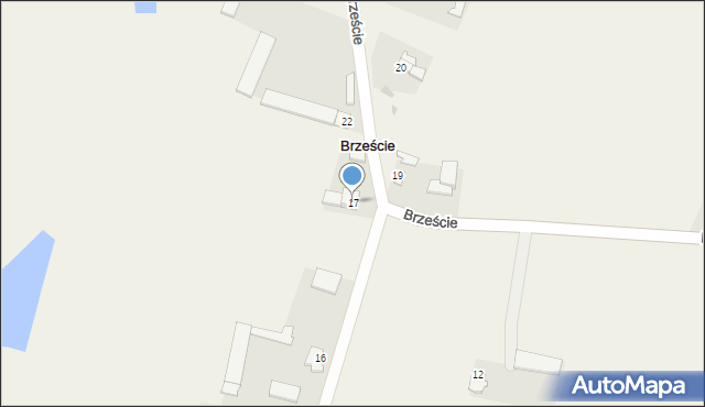 Brzeście, Brzeście, 17, mapa Brzeście