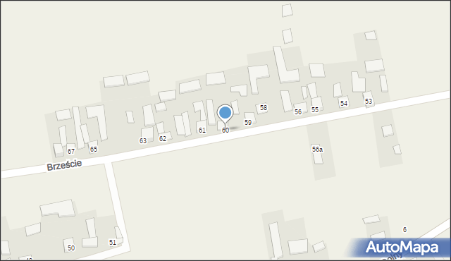 Brzeście, Brzeście, 60, mapa Brzeście